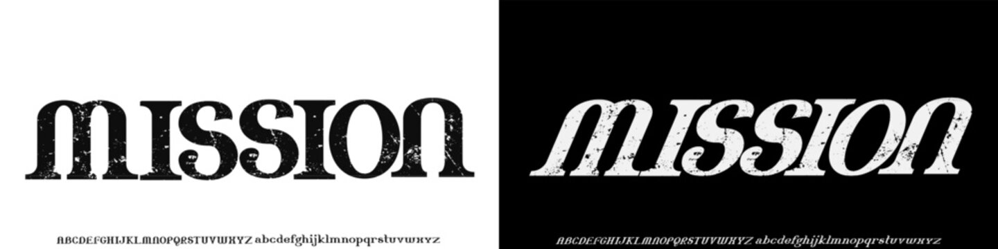 Bold rough vector font with texture. Vector bold font for headings, flyer, greeting cards, product packaging, book cover, printed quotes, logotype, apparel design, album covers, etc.