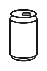 Monochromatic outline of a soda can on a gradient background