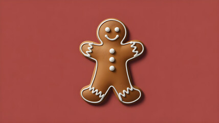 Fototapeta premium merry christmas gingerbread cookies isolated on white background 