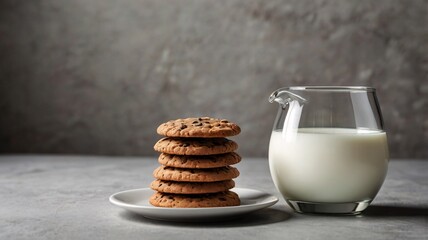Milk and Cookies Minimal Stock Shot