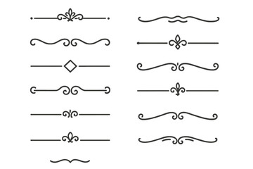 Fototapeta premium Decorative Flourish and Divider Elements