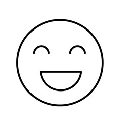 Obraz premium smile emoji icon on white background