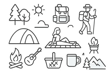 Camping and Outdoor Recreation Icons © Andrei