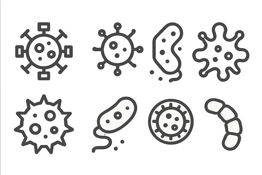 Microorganism Icons Set