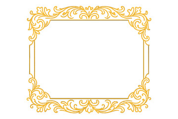 Ornate Golden Frame on Dark Gradient Background