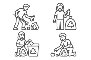 Recycling and Cleanup Icons