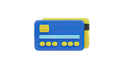 Credit Cards Rendered on White Background