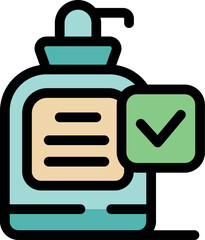 Obraz premium Dispenser bottle containing approved and checked sanitizer gel