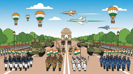 Republic Day Parade India Military Strength Displayed with Pride and Patriotism