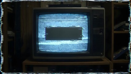 Vintage Television Static Screen Display.