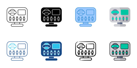 Controller set multiple style vector collection. Editable stroke   © Gravisio
