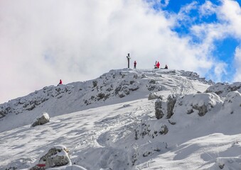 Mount Autore Livata (Subiaco, Italy) - The snow capped peaks mountains in the province of Roma, Lazio region, in Simbruini mounts. Here a beautiful white landscape.