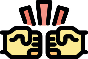 Fototapeta premium Fist bump expressing power and energy, creating a spark effect, symbolizing teamwork, agreement, or celebration
