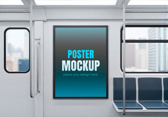 Subway Poster Mockup Bright Urban