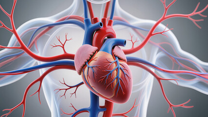 Human Heart Circulatory System.