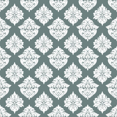 Abstract geometric seamless pattern. Subtle minimal vector background. Simple geometric leaf ornament. Elegant dark green texture with diamond shapes, stars, rhombuses, floral grid. Repeating design