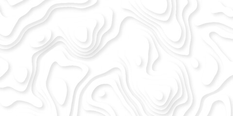 Topographic map background geographic line map with seamless ornament design. The black on white contours vector topography stylized height of the lines map. © Alibuss