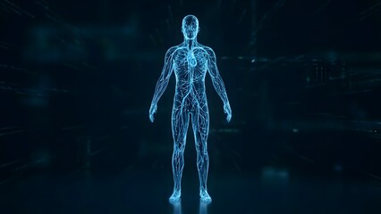 Human Body Digital Illustration Anatomy Structure.
