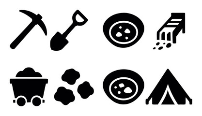 Mining tools and equipment pickaxe shovel © NoorNiqabiQueen