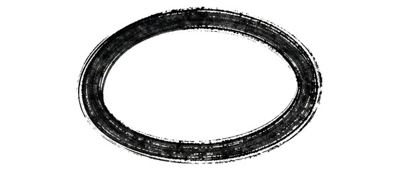 手書き風の丸フレーム、円形の強調と承認の印