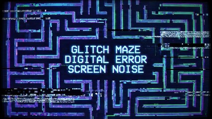 Glitch Digital Error Screen Noise Effect.