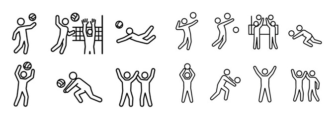 Beach Volleyball Icons