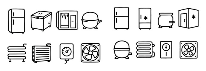 Refrigeration Equipment Icons