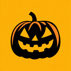 Halloween Jack-o&rsquo;-Lantern Pumpkin Vector Illustration
