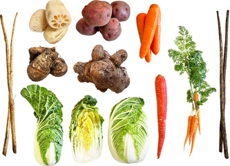 切り抜き透過素材セットー冬野菜3