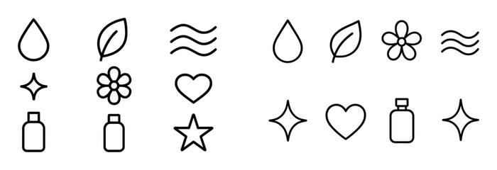 Naklejka premium Minimalist Body Care Icons