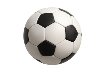Naklejka premium Soccer ball classic design appearing on transparent background for game, sport, and athletic concepts