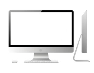 Fototapeta premium computer monitor isolated on white