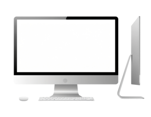 computer monitor isolated on white