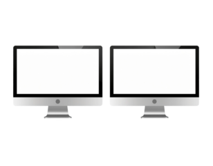 computer monitor with blank screen