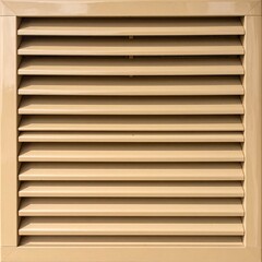 Obraz premium Close-up view of a beige wooden vent with horizontal slats, architectural detail.