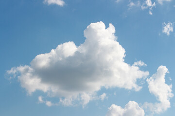 Blank sky surface with small clouds