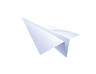 paper plane isolated on white background