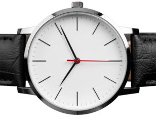 black clock isolated on white