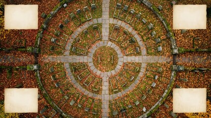 Ornate Ceiling Design with Intricate Patterns.