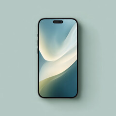 Minimal Smartphone Mockup with Abstract Gradient Wallpaper
