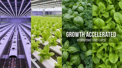 Hydroponic Farming with Accelerated Plant Growth.