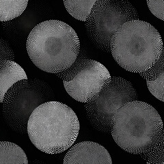 Monochrome Abstract Geometric Circle Pattern
