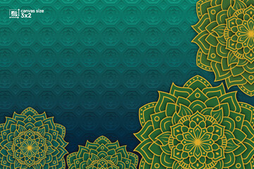 abstract islamic background with mandala and pattern