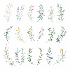 abstract floral background with butterflies