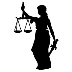 silhouette of the Lady Justice icon