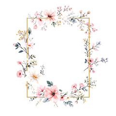floral frame with flowers