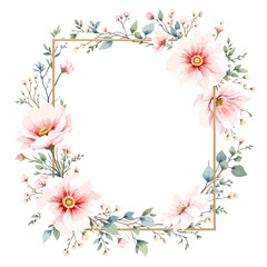 floral frame with flowers
