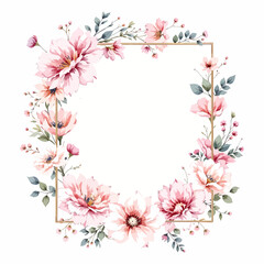 frame with flowers