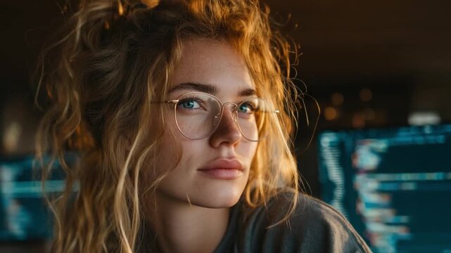 Female Investor Analyzing Tokenomics