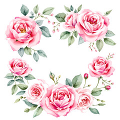 seamless pattern with set roses